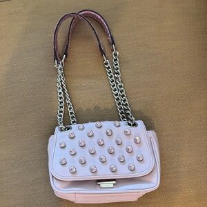 Betsey Johnson Light Pink Studded Shoulder Bag